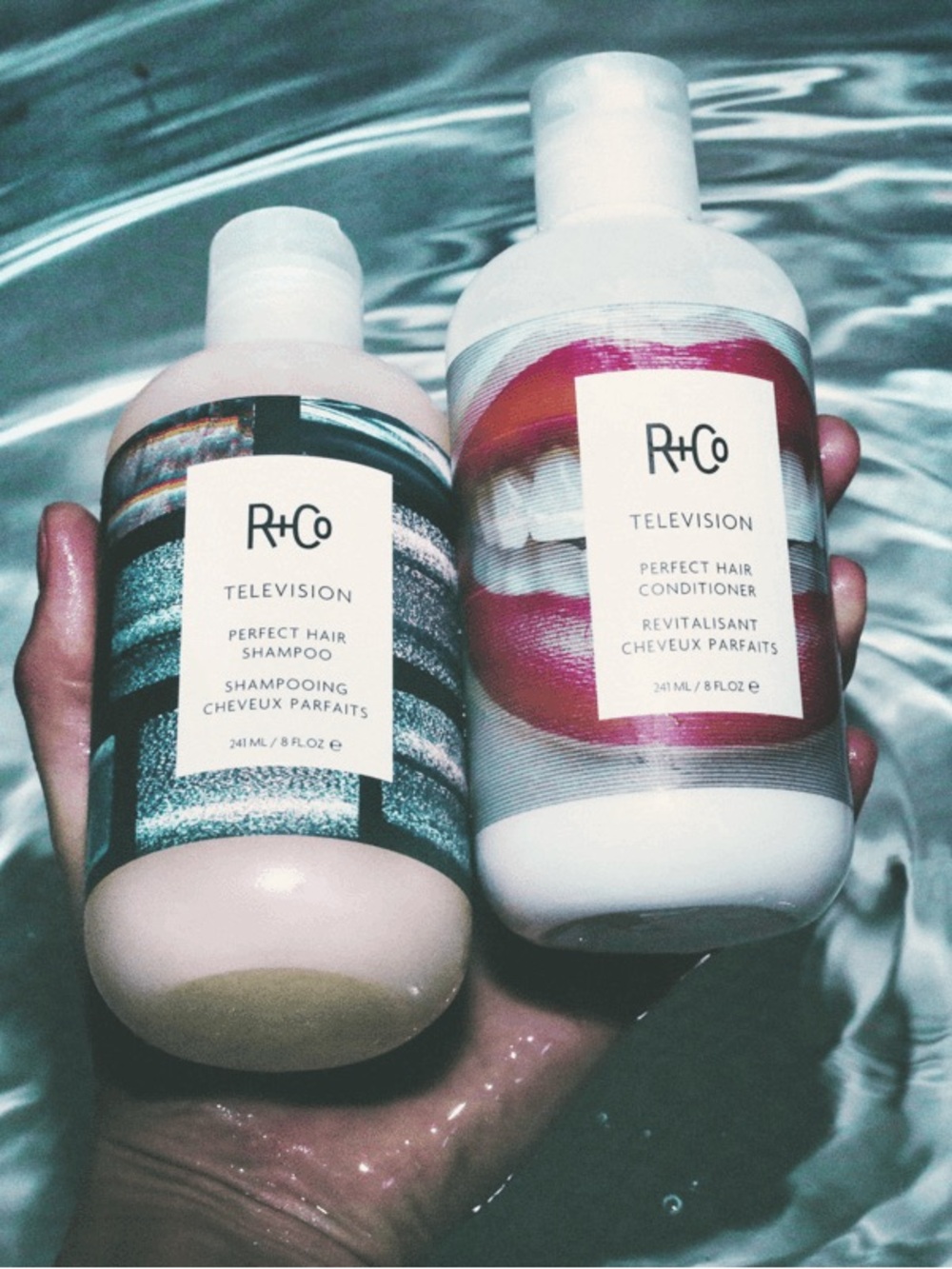 R+Co Television Perfect Hair Shampoo & Conditioner Duo — Pink & White